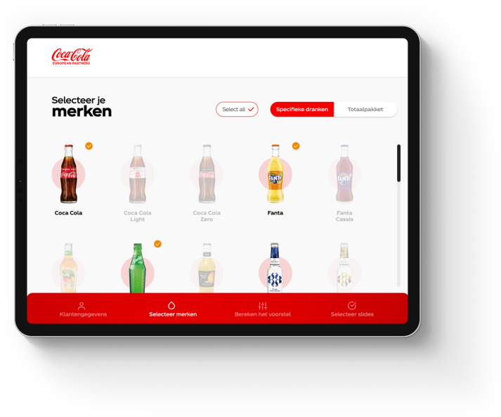 Coca Cola mockup Producten