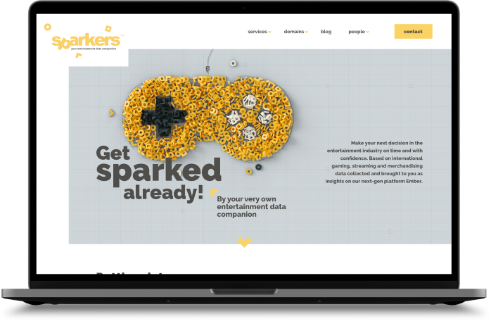 Sparkers desktop website